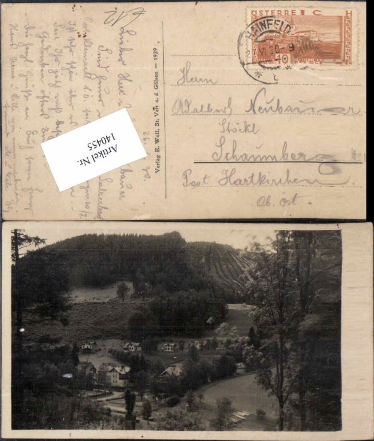 140455,seltene Fotokarte Hainfeld Ramsau Lilienfeld Umgebung 1928