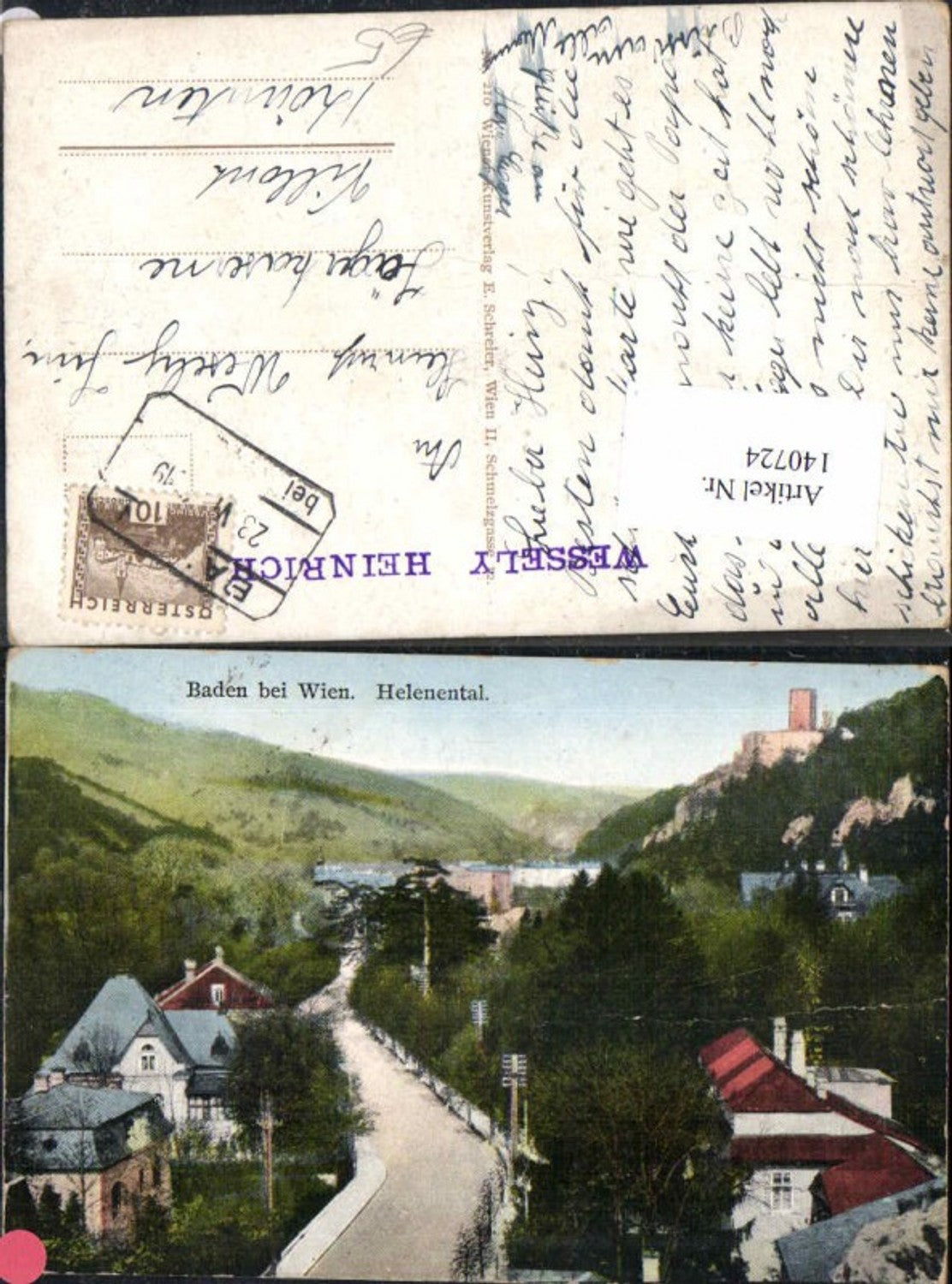 140724,Baden b. Wien Helenenthal 1915