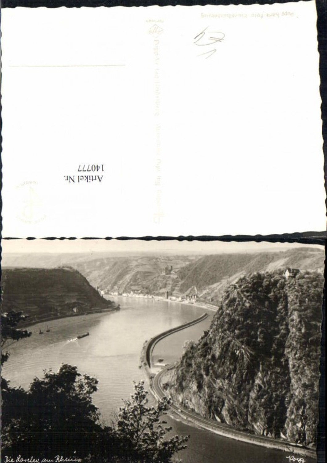 140777,Popp Verlag Heidelberg Handabzug 1840 Loreley Rhein