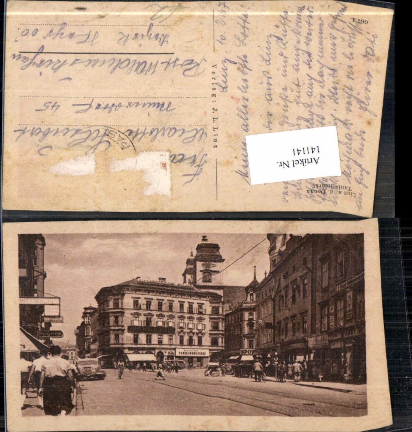 141141,Linz a.d. Donau taubenmarkt Strassenpartie