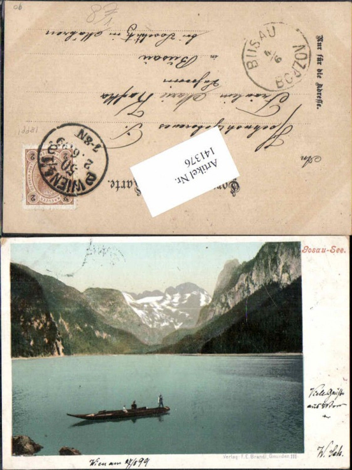 141376,Gosau Gosausee Boot pub Brandt Nr 111