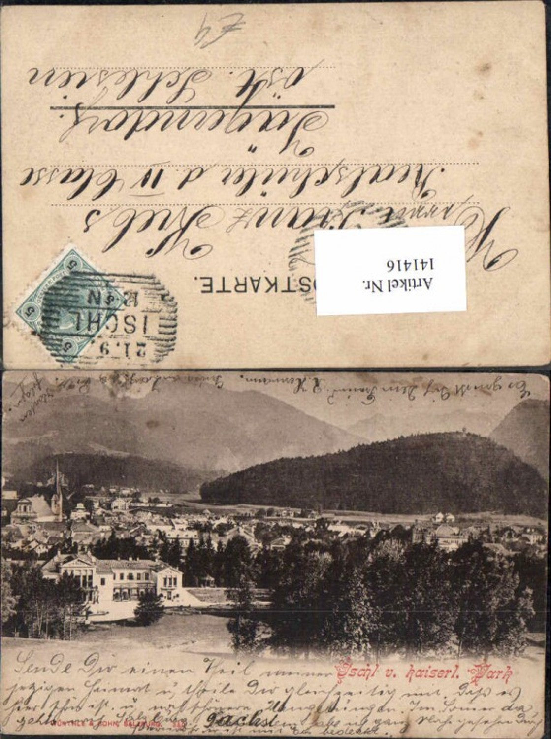 141416,Ischl vom Kaiserlichen Park 1900