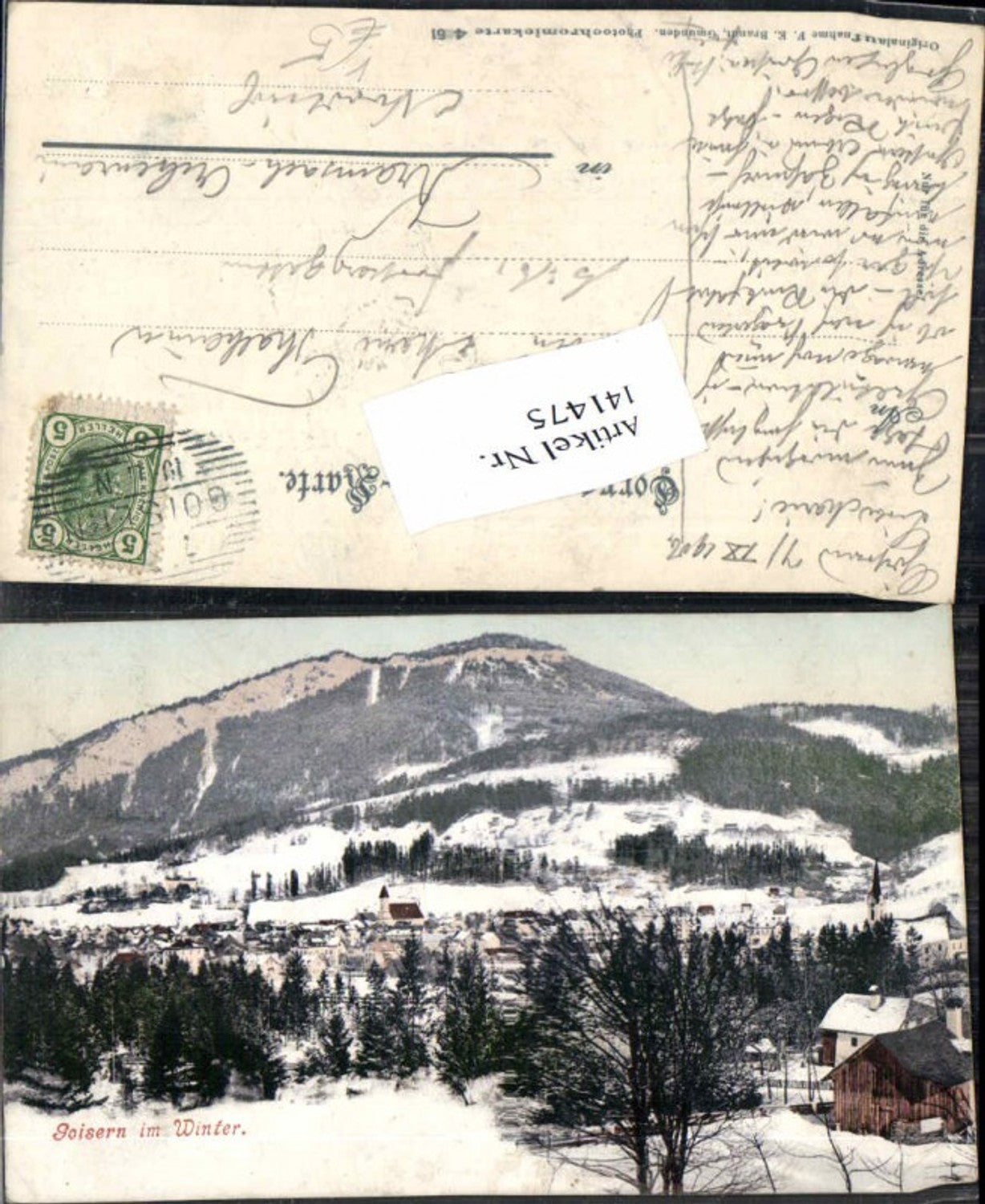 141475,Goisern im Winter Tolle Ortsansicht Brandt 451