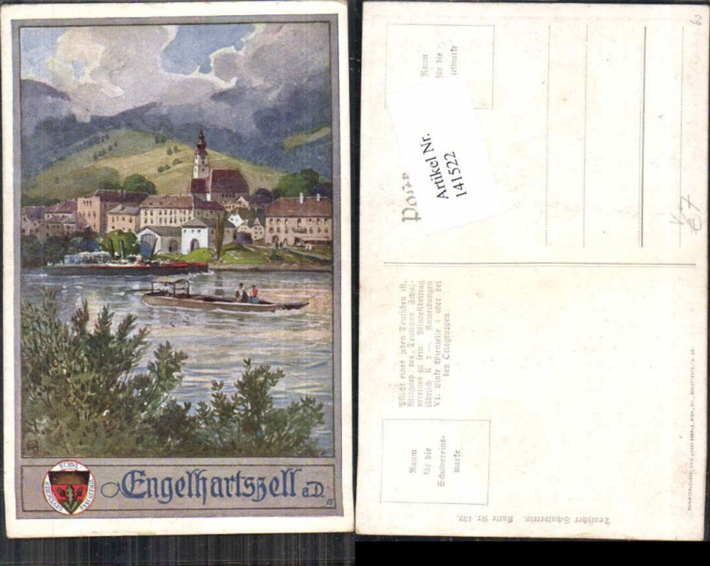 141522,Dt. Schulverein 439 Engelhartszell Engelszell Dampfer a.d. Donau
