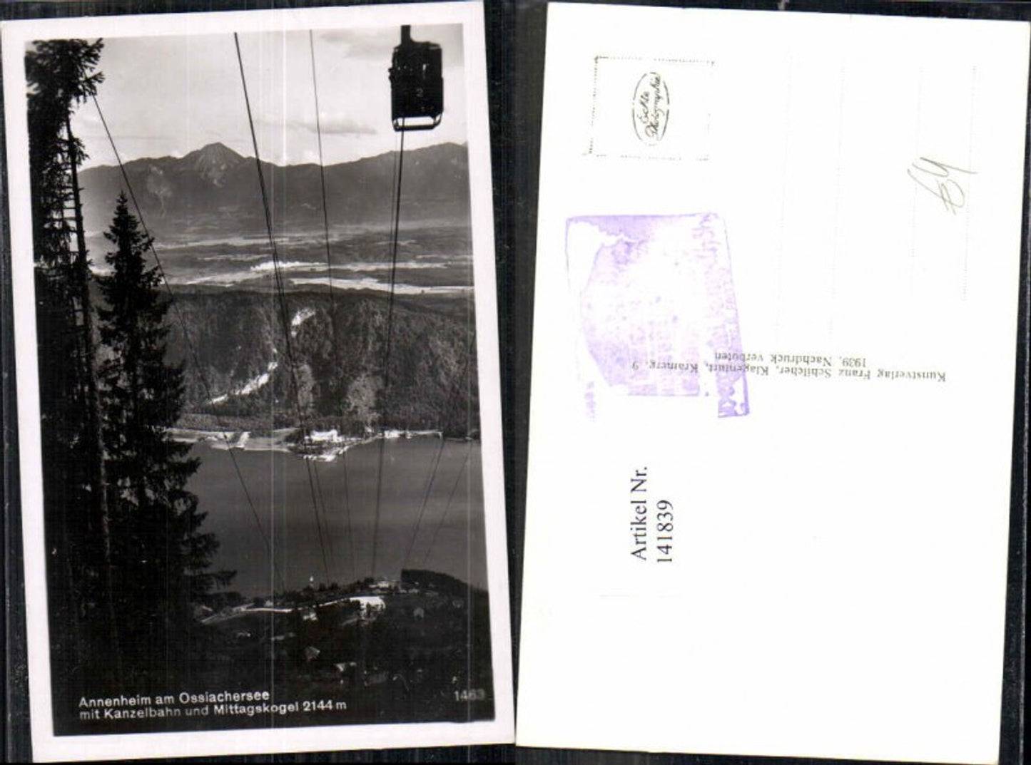 141839,Annenheim am Ossiachersee Seilbahn Kanzelbahn