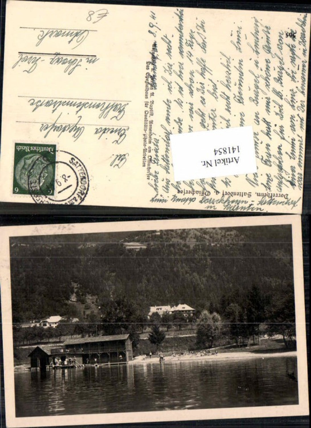 141854,Sattendorf am Ossiachersee Dorrekheim 1938 Seltene AK