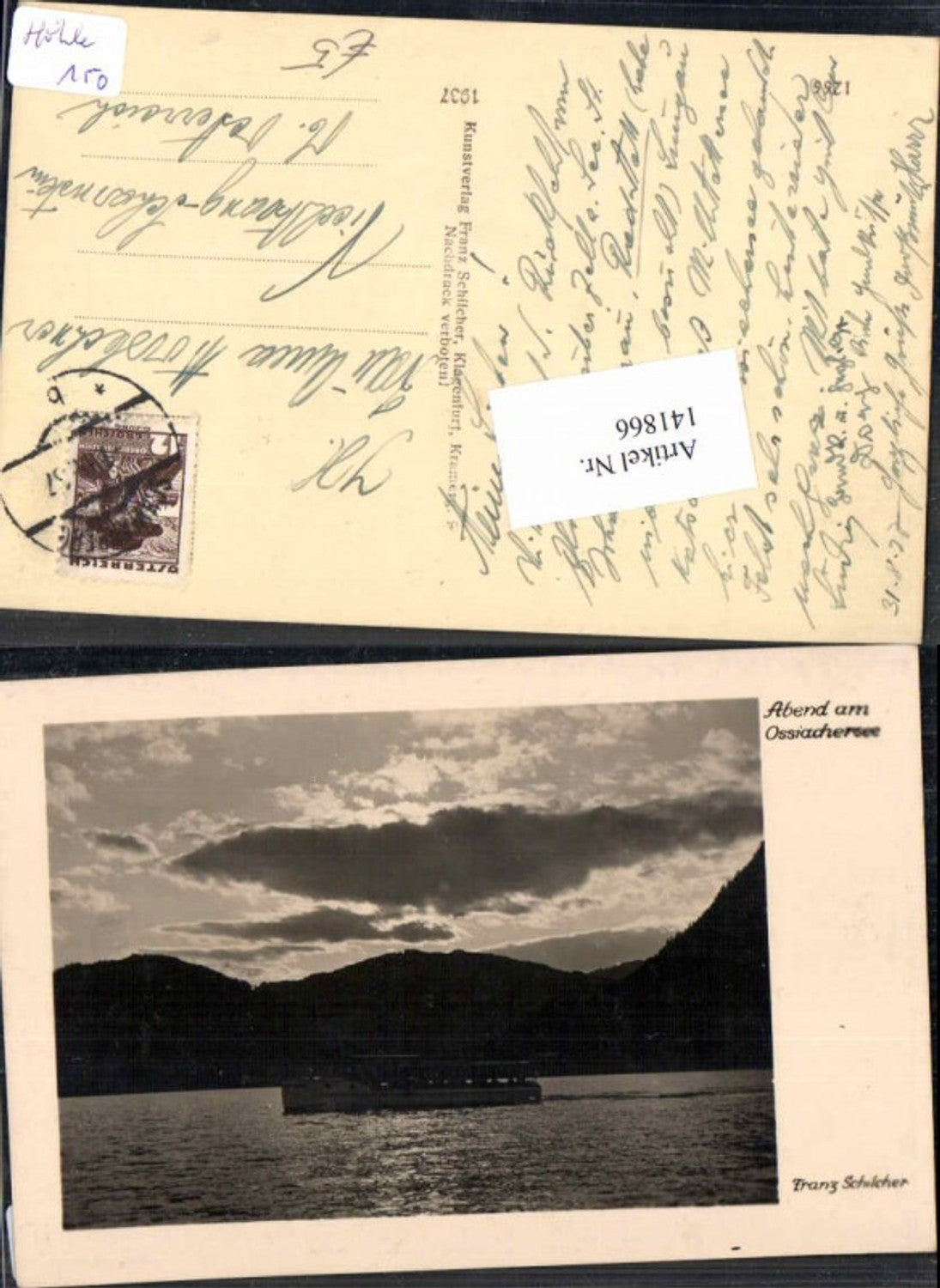 141866,Ossiach Ossiachersee Boot Franz Schilcher Verlag