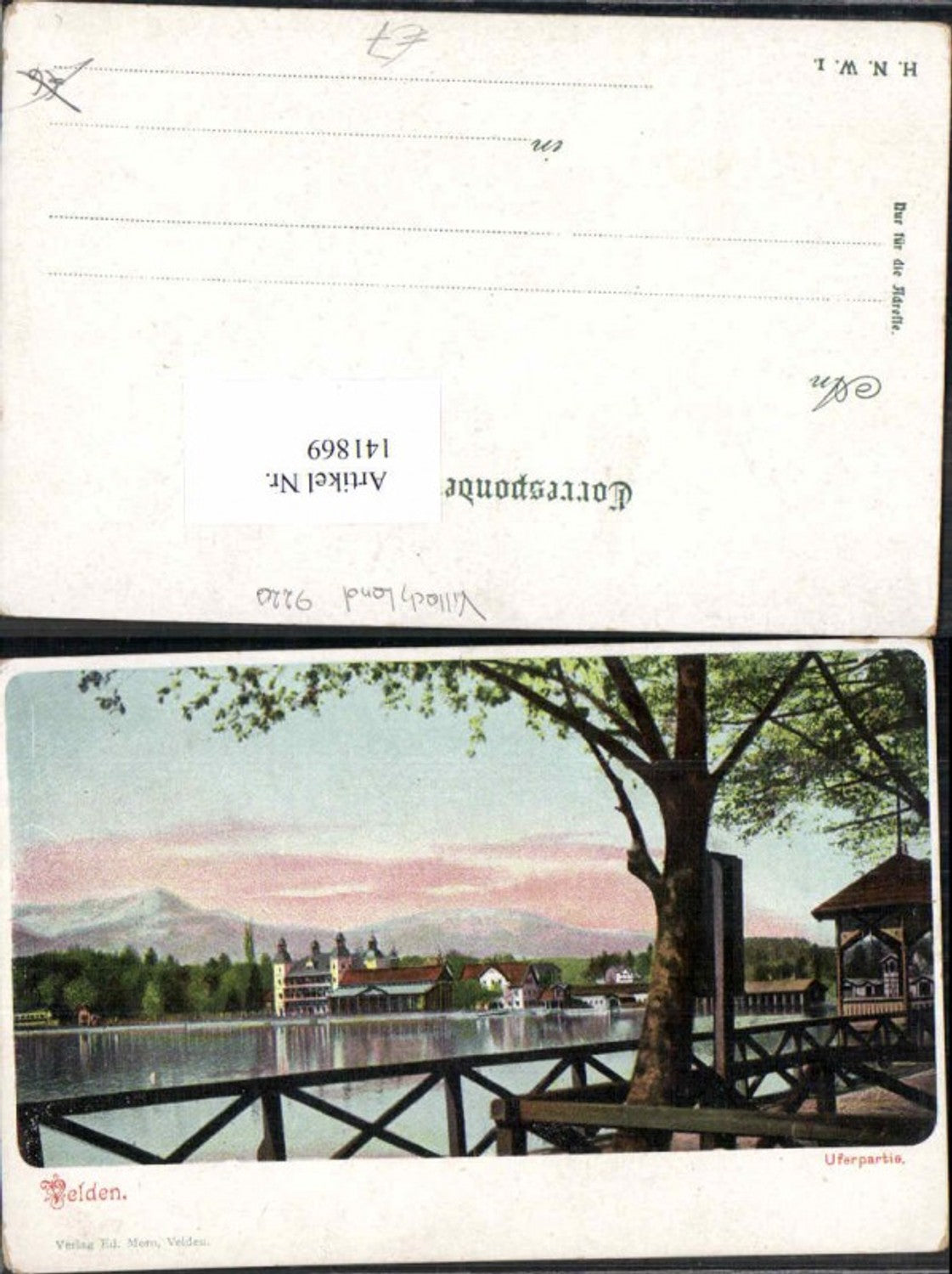 141869,Velden am Wörthersee Uferpartie 1900