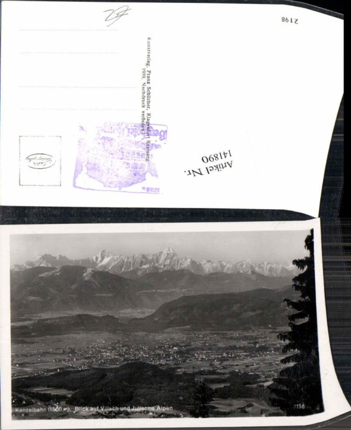 141890,Kanzelbahn Blick auf Villach