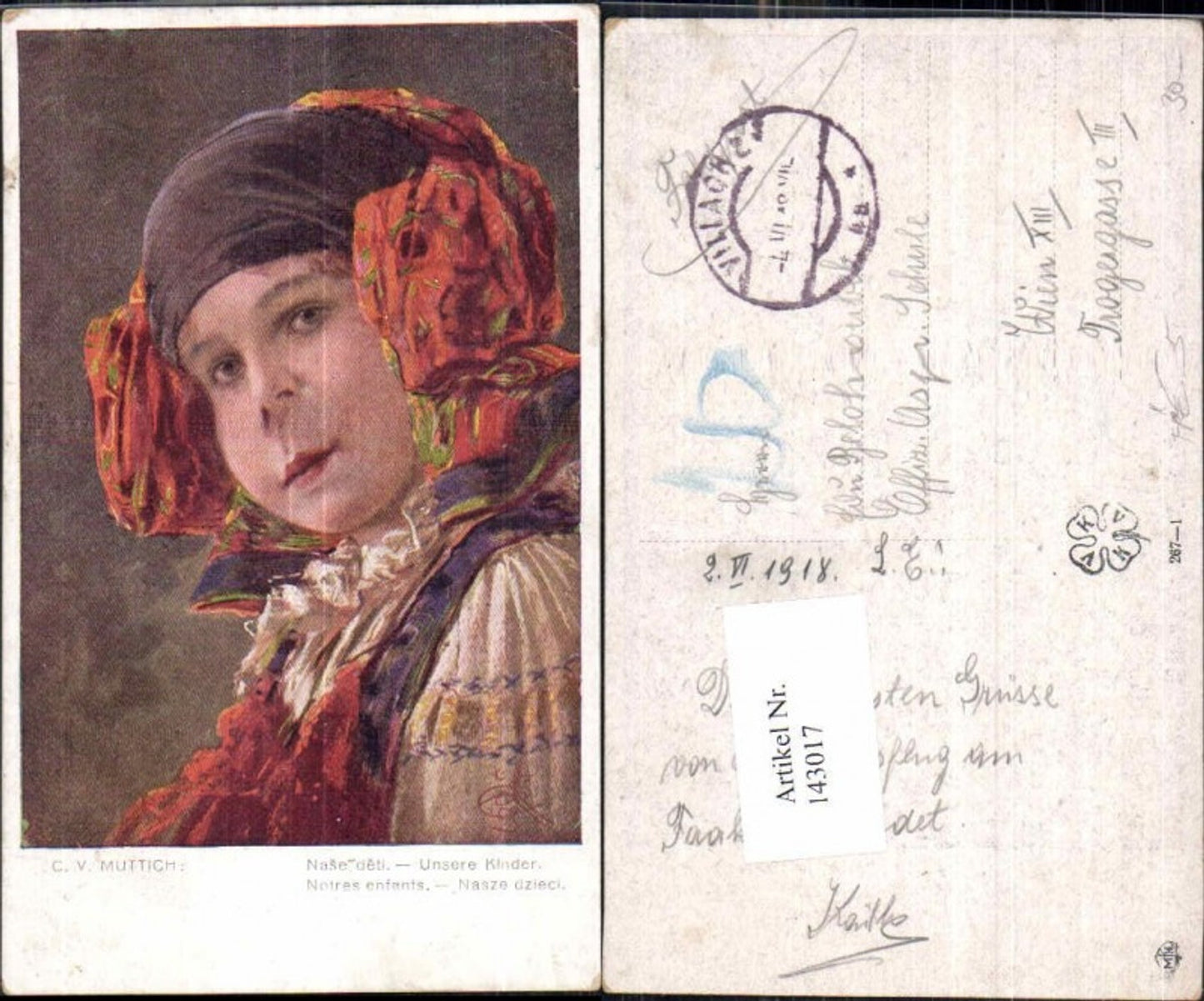 143017,C.V. Muttich Unsere KInder Tschechische Tracht