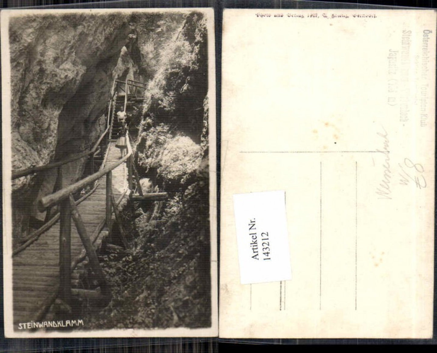 143212,Fotokarte Steinwandklamm bei Weissenbach a.d. Triesting Furth