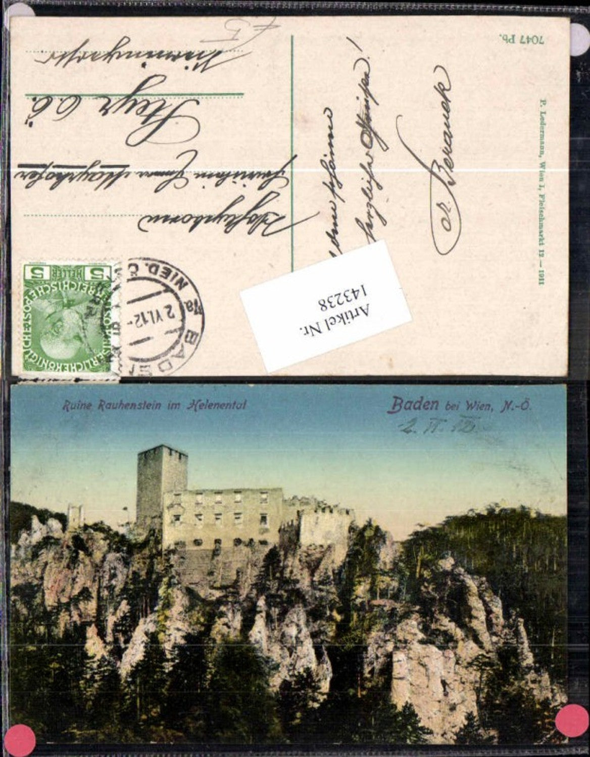 143238,Baden bei Wien Ruine Rauhenstein Helenental