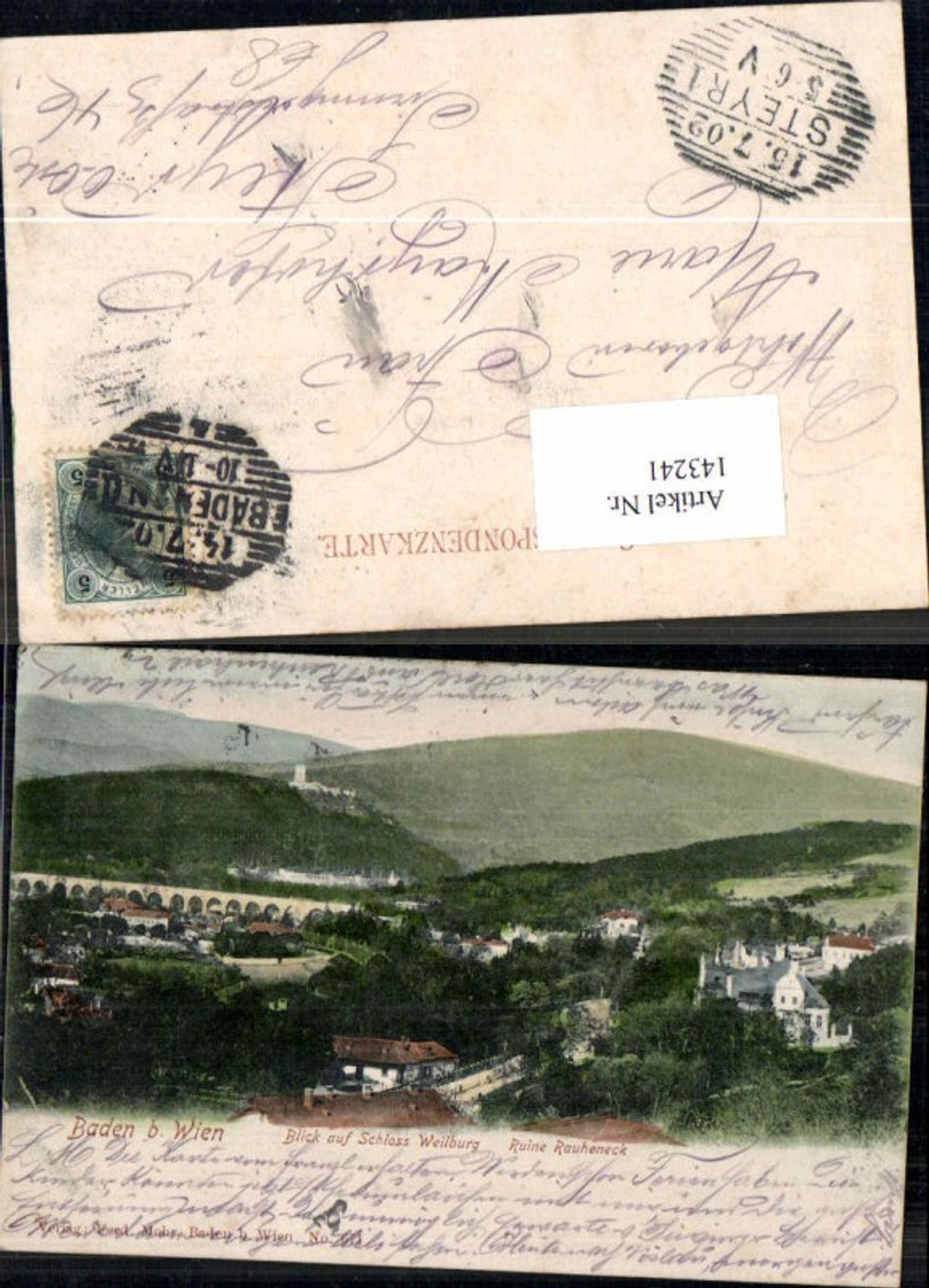 143241,Baden bei Wien Schloss Weilburg Ruine Rauheneck Helenental