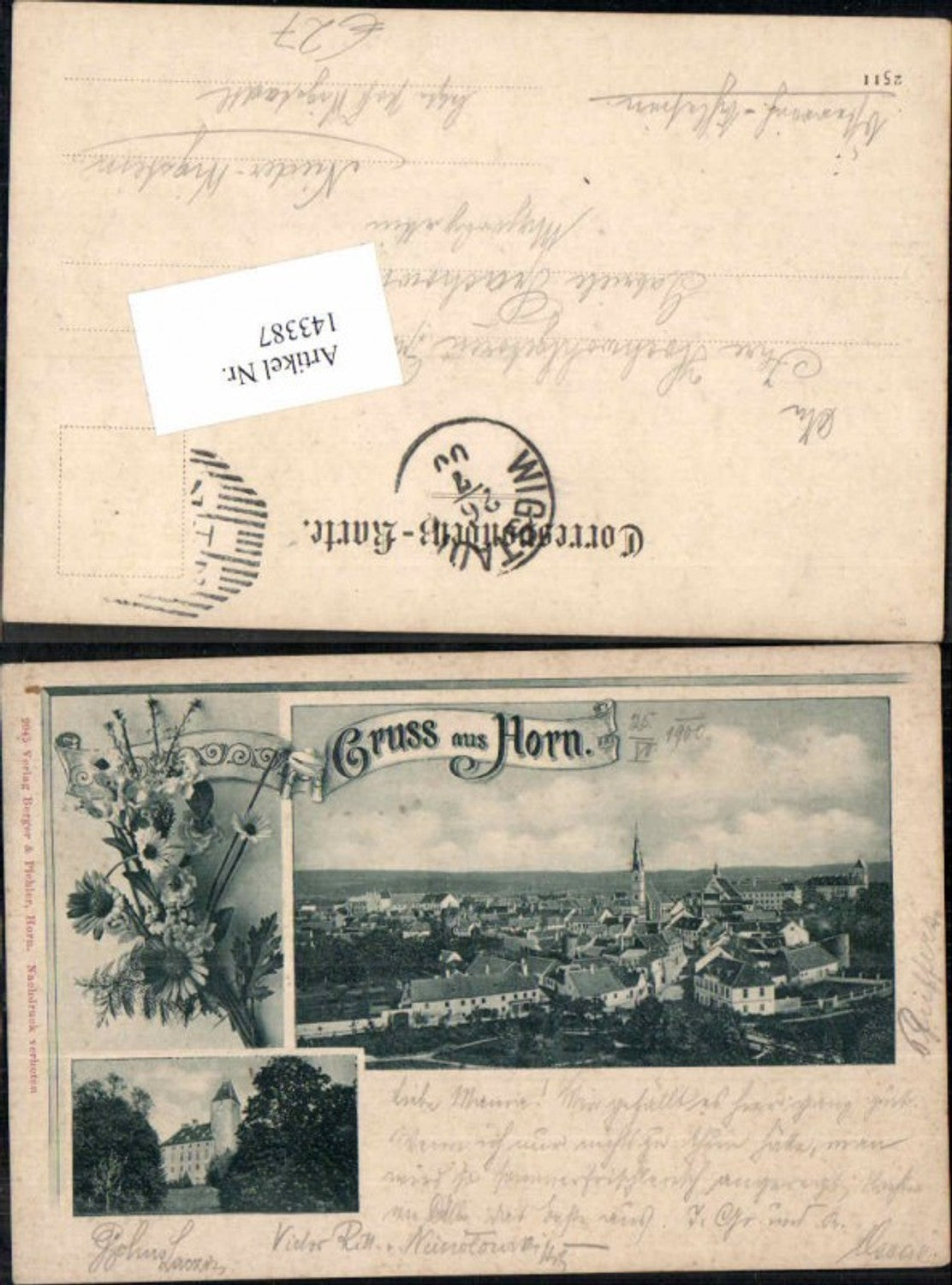 143387,Gruss aus Horn 1900 Seltene AK