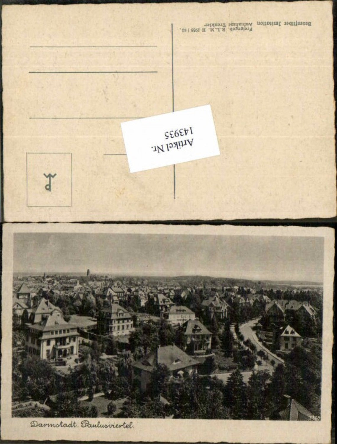 143935,Darmstadt Paulusviertel 1940