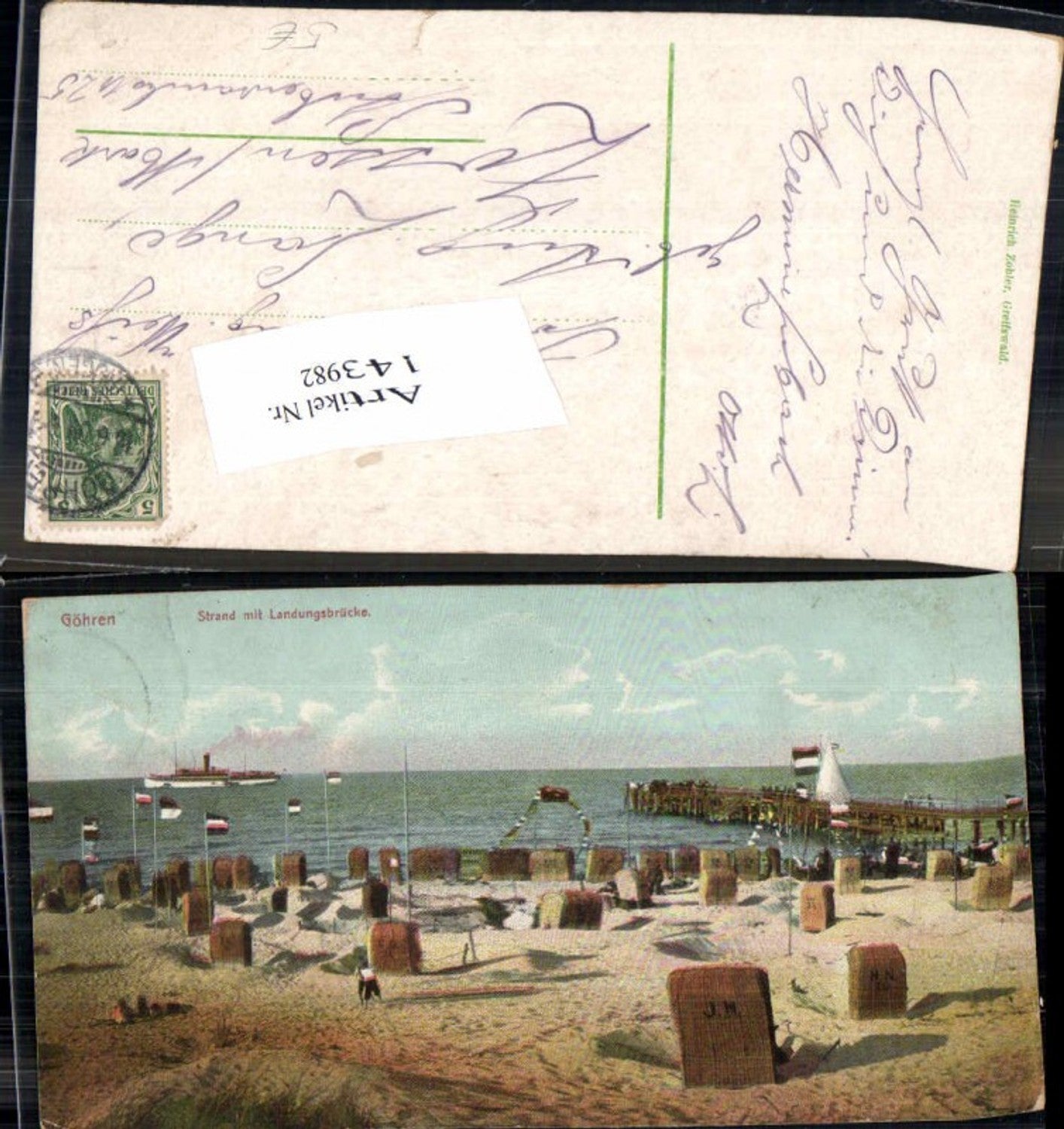 143982,Göhren Strand m. Landungsbrücke Rügen