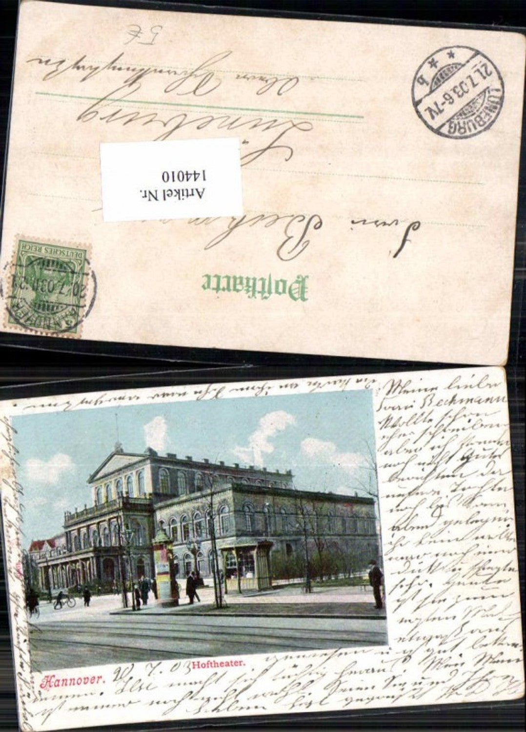 144010,Litho Hannover Hoftheater 1900