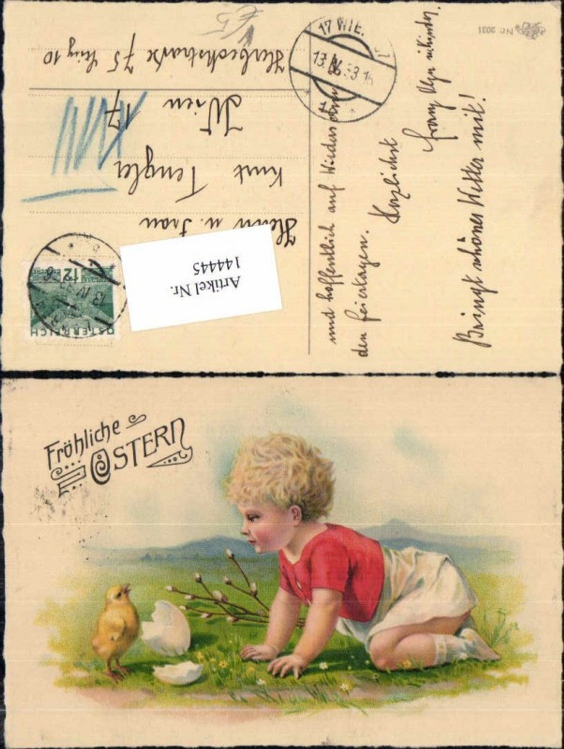 144445,Ostern Küken Süsse Kind pub Erika 2031