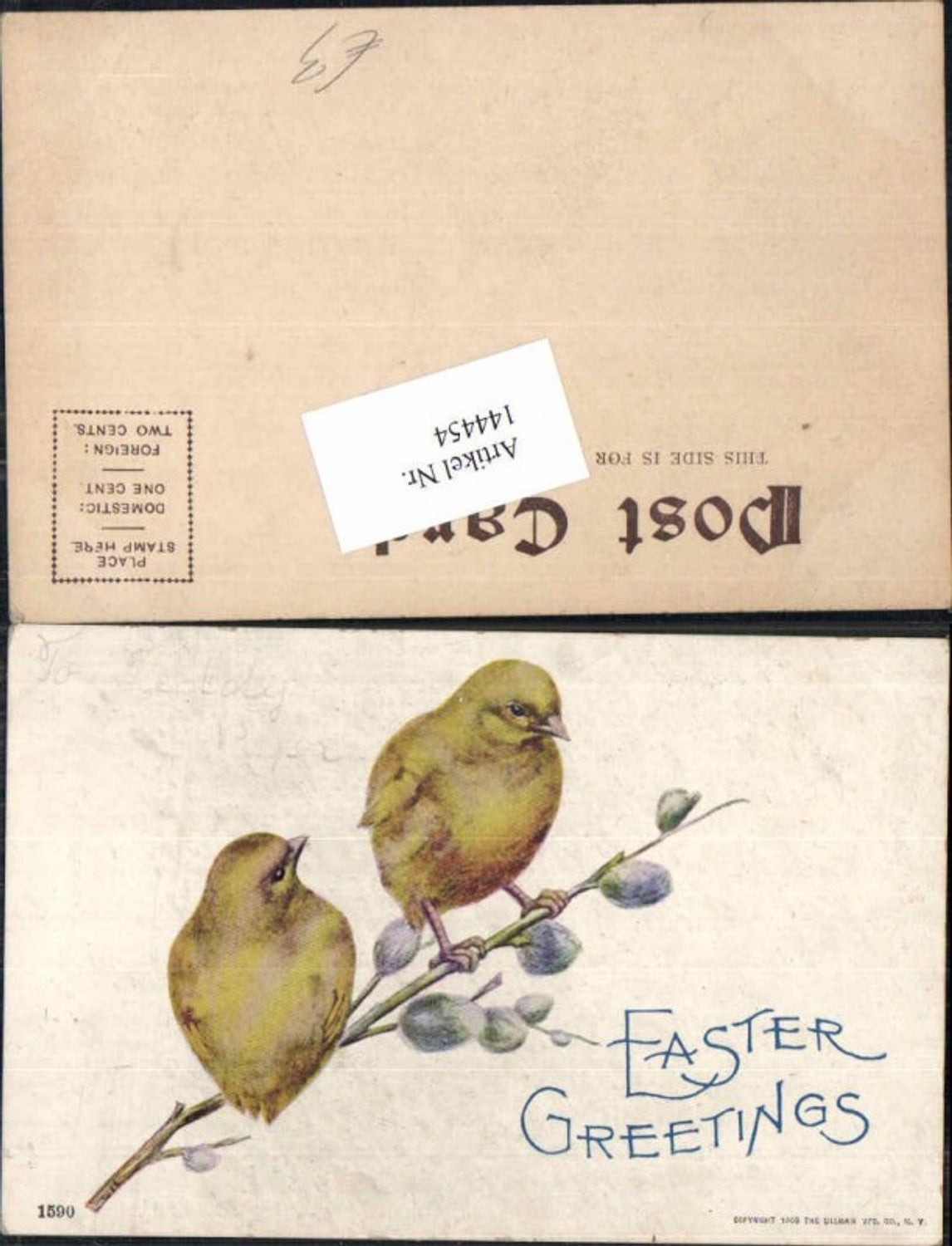 144454,Ostern Küken Palmkätzchen