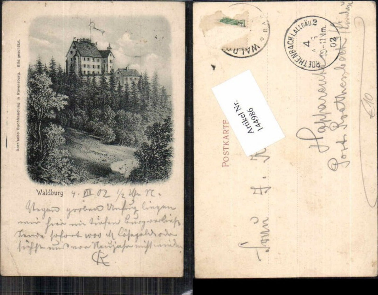 144986,Waldburg 1902 Gullen Ravensburg Tübingen