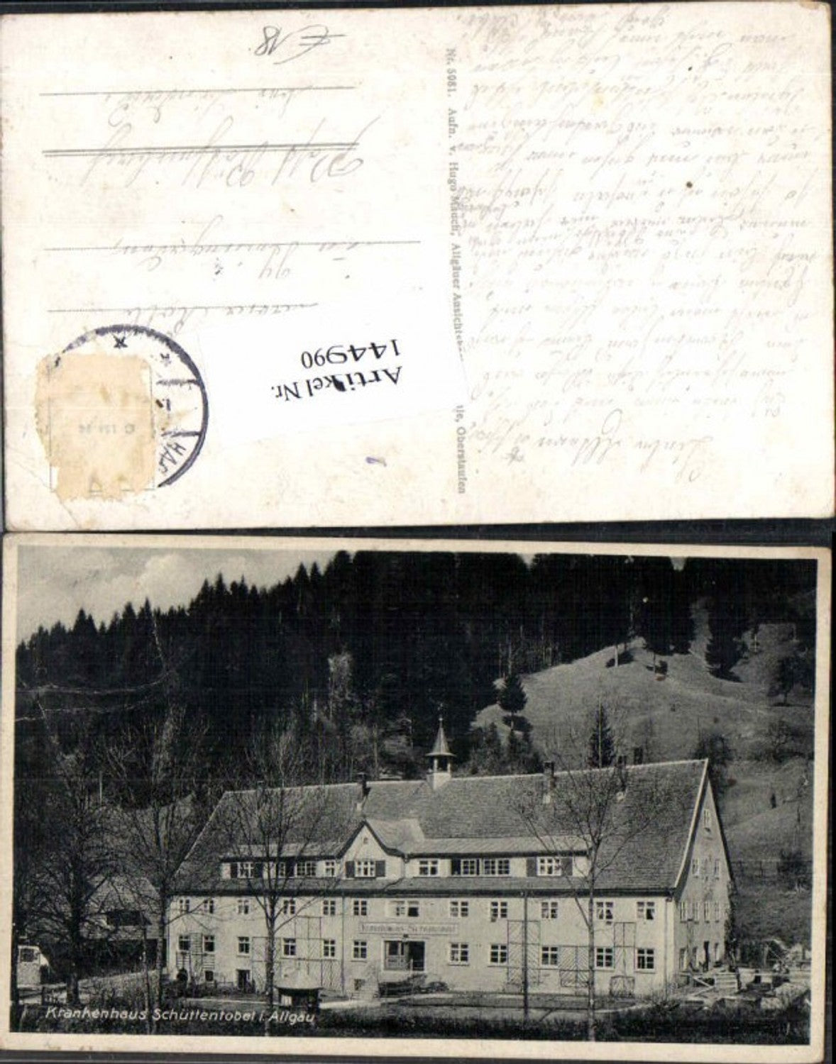 144990,Krankenhaus Schüttentobel bei Grünenbach Argental Lindau