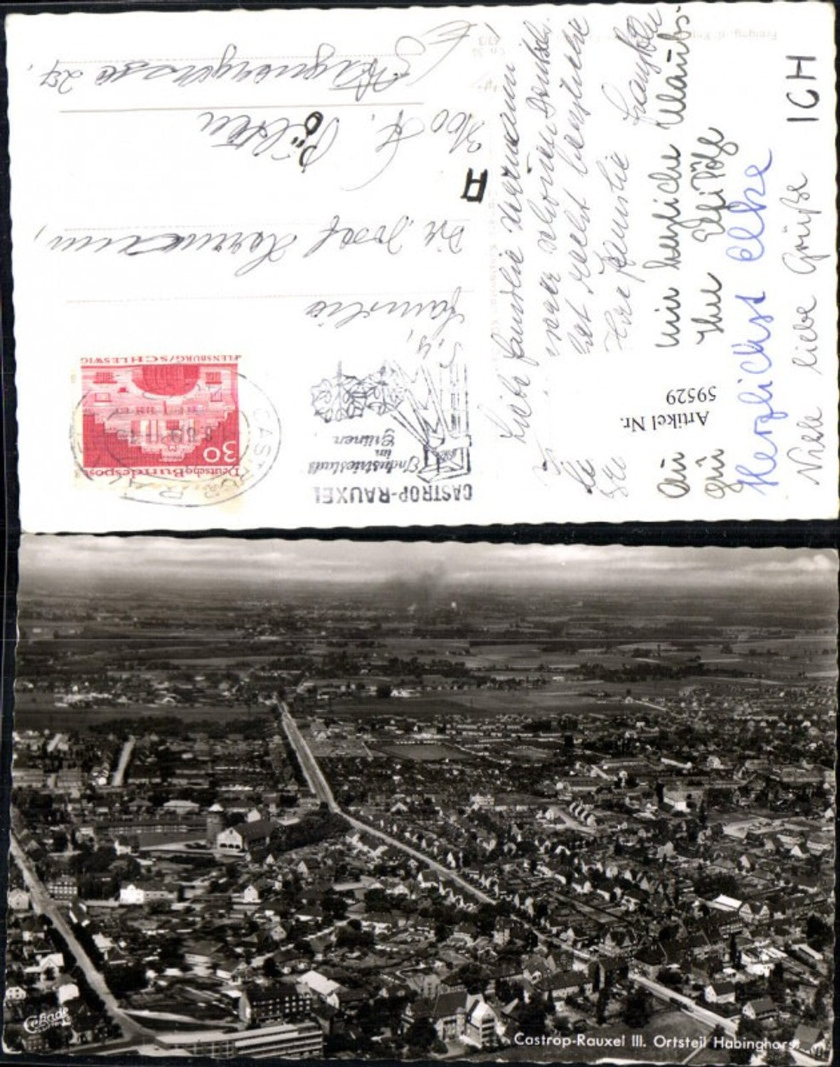 59529,Castop Rauxel Ortsteil Habinghorst Luftaufnahme 1969