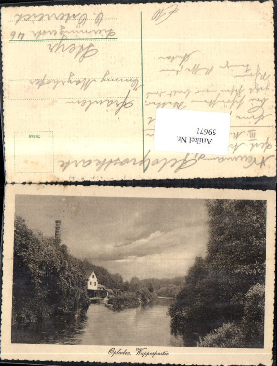 59671,Opladen Wupperpartie Ansicht Fluss mit Gebäude