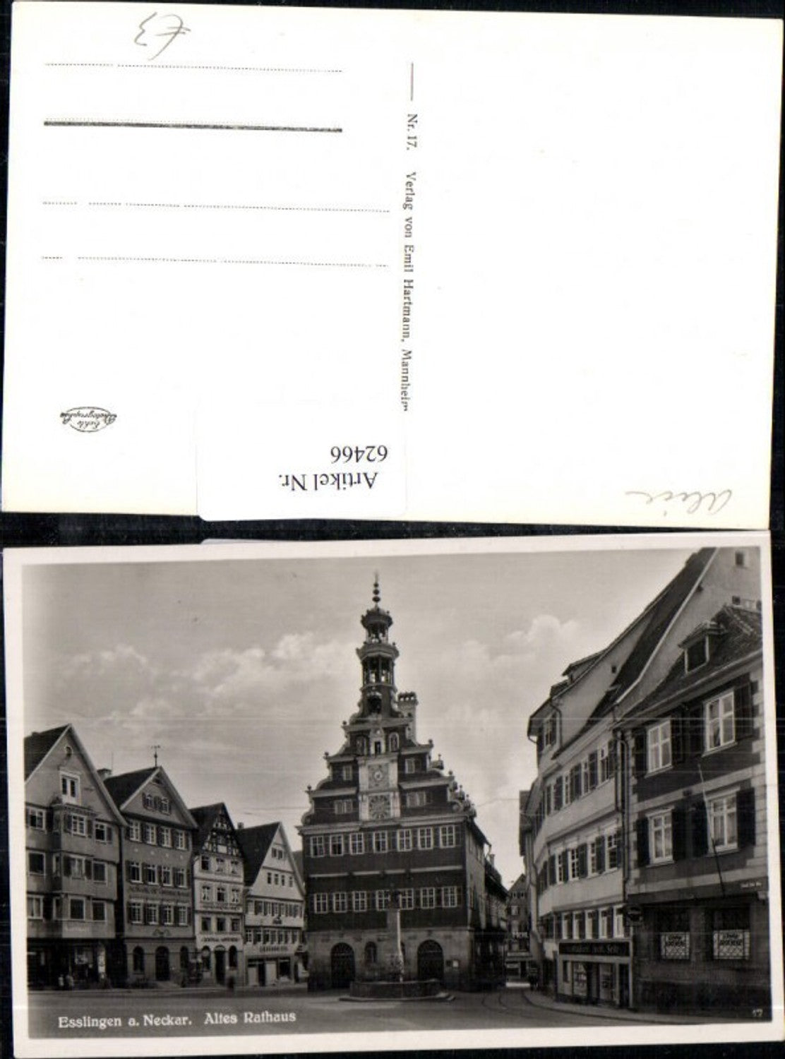 62466,Esslingen a Neckar Altes Rathaus Strassenansicht