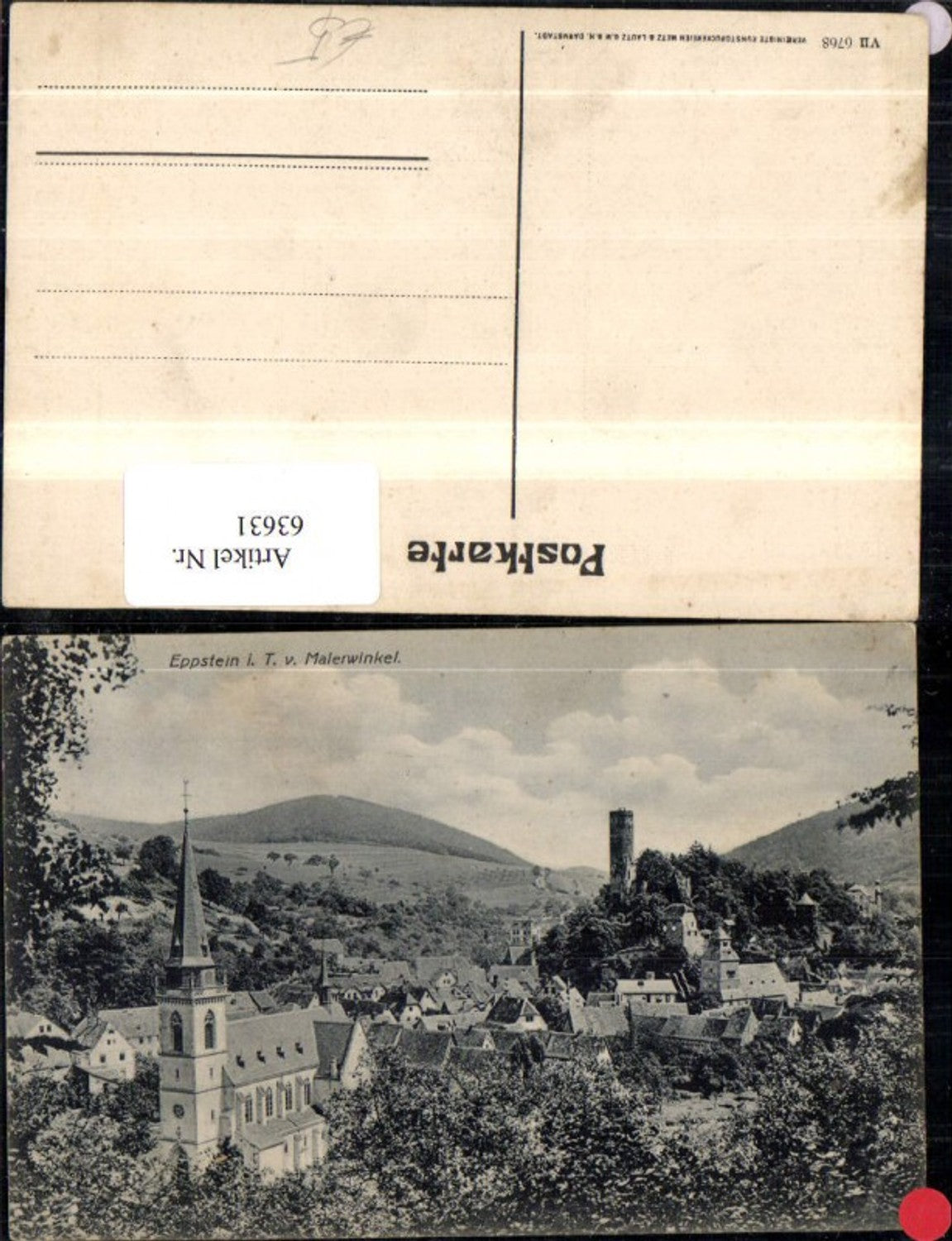 63631,Eppstein i T v Malerwinkel Ansicht mit Kirche u Burg Schloß