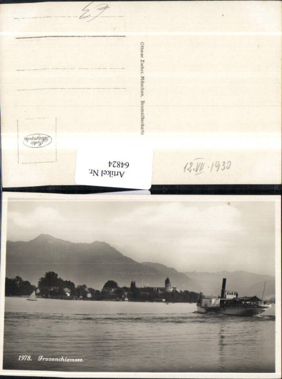 64824, Frauenchiemsee view with steamer