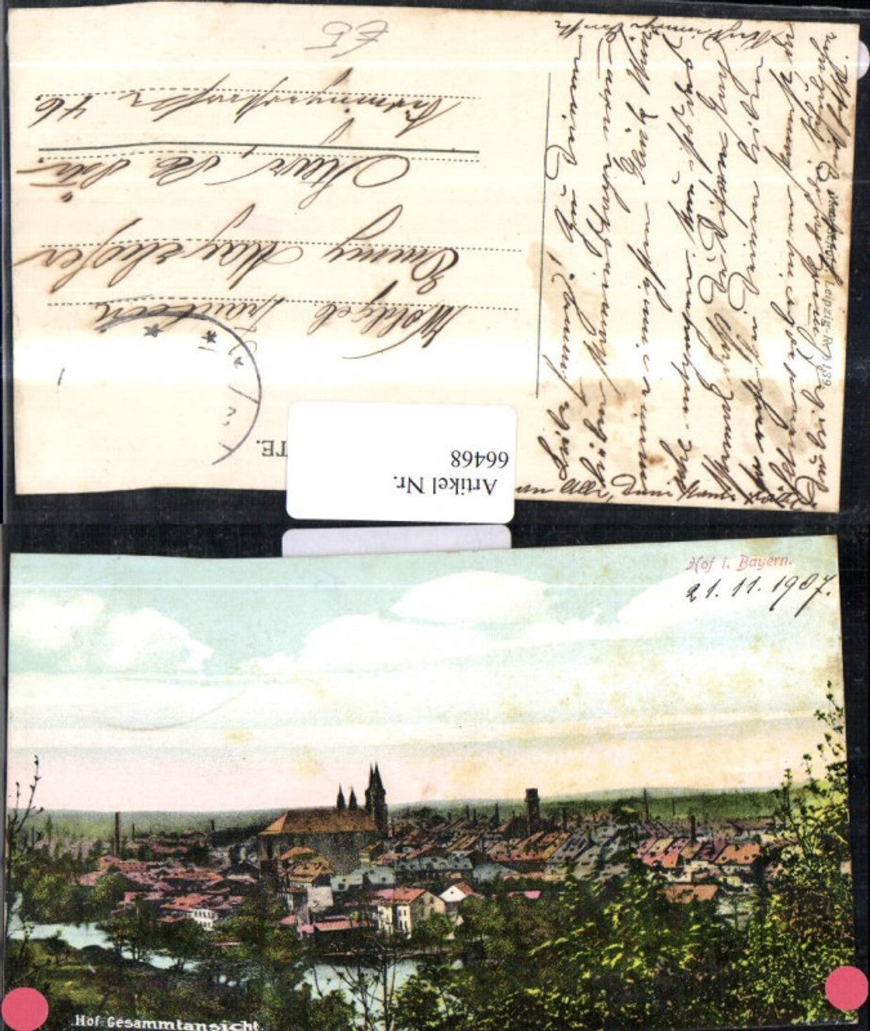 66468, Hof i Bayern Totale 1907