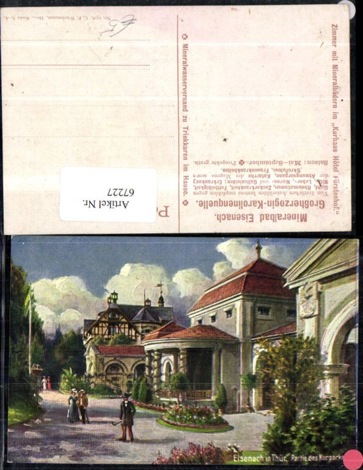 67227,Eisenach Partie des Kurparks Ansicht mit Personen