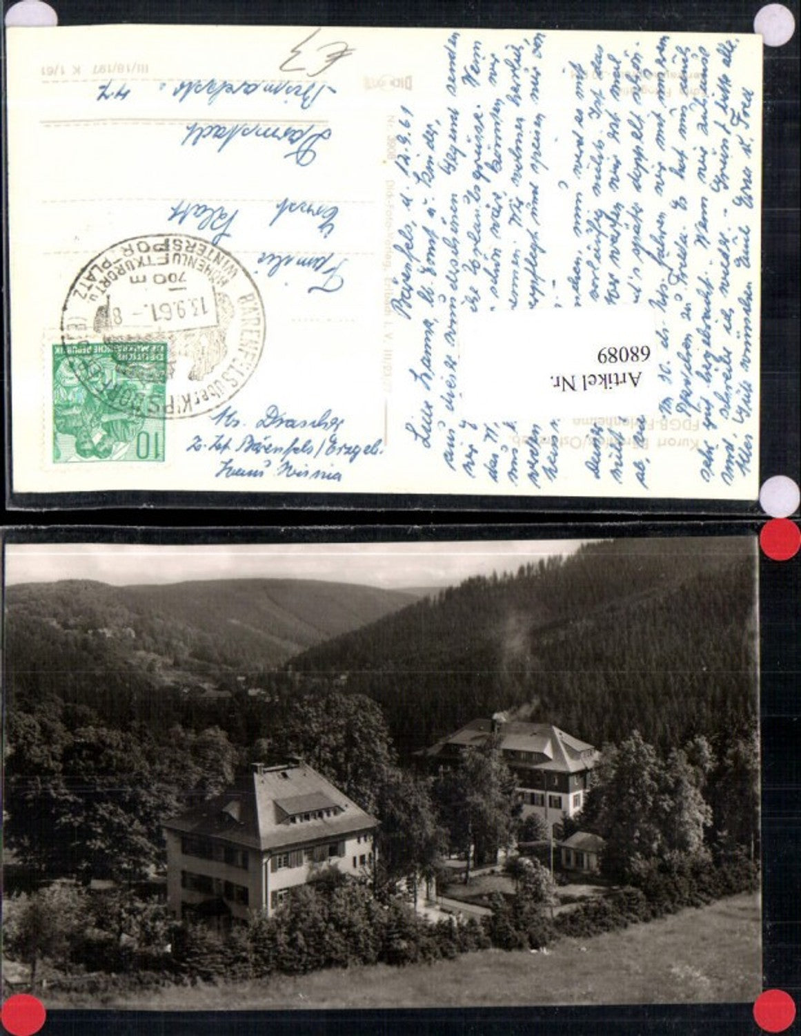 68089,Kurort Bärenfels Osterzgebirge FDGB Ferienheime 1961