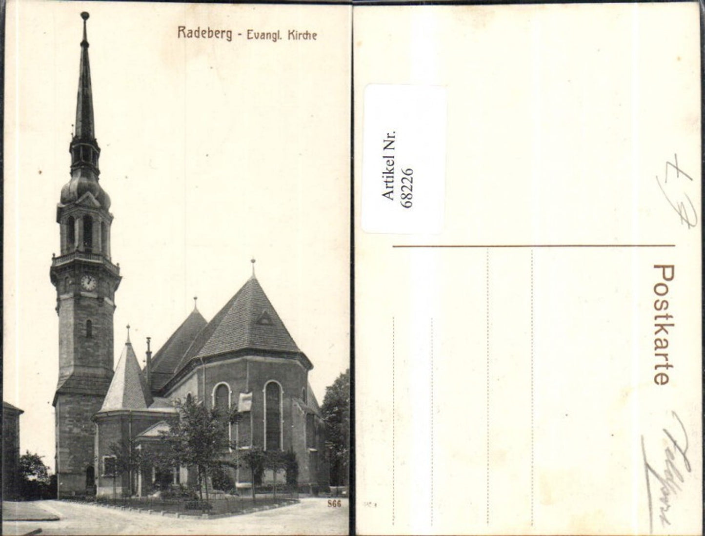68226,Radeberg Evangl Kirche Frontansicht