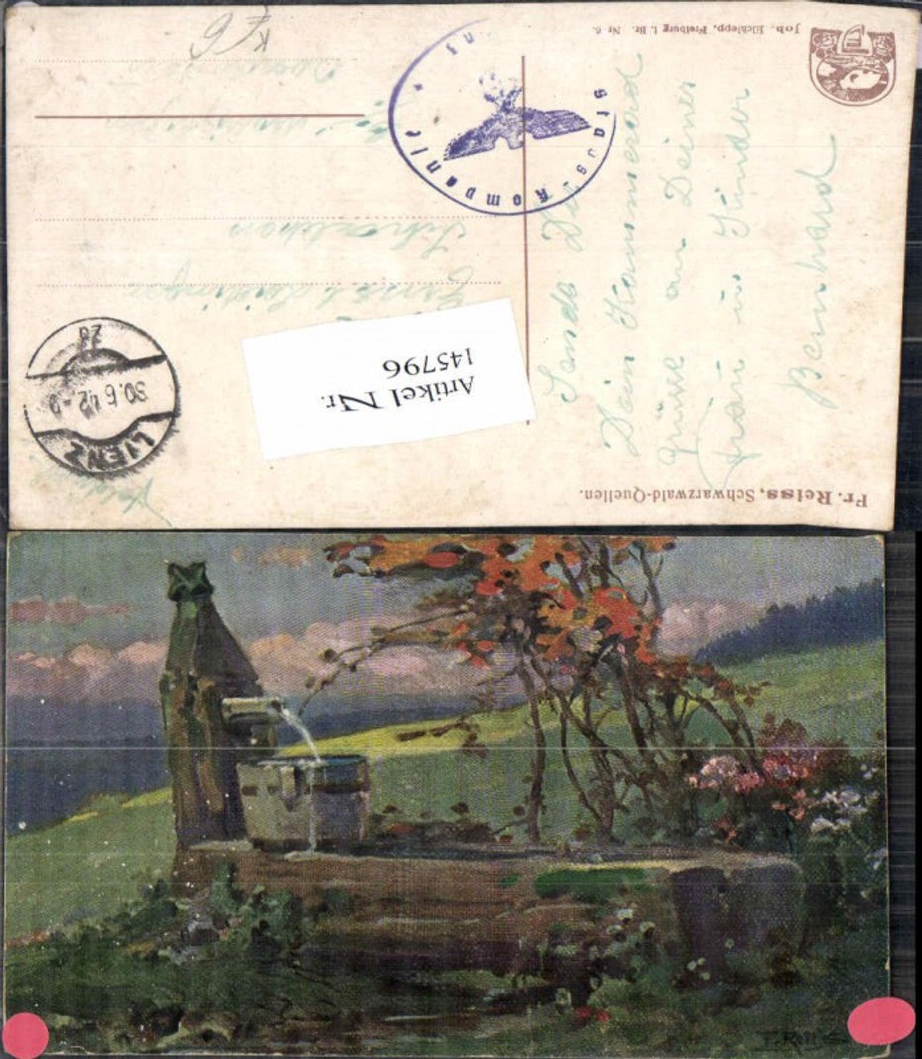145796,Fr. Reiss Schwarzwald Quellen Brunnen pub Elchlepp Freiburg im Breisgau 6