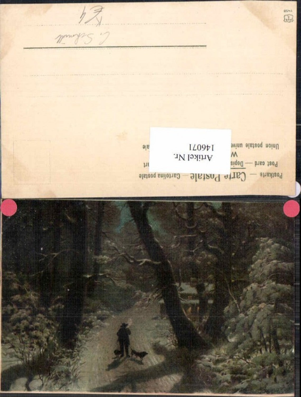 146071,C. Schhmidt Jagd Jäger im Wald