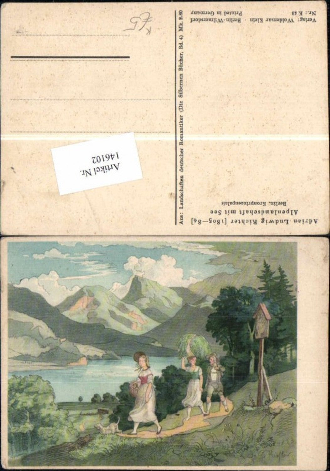 146102,Adrian Ludwig Richter Alpenlandschaft