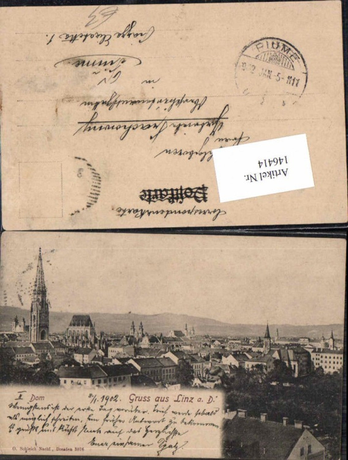 146414,Gruss aus Linz a.d. Donau 1900