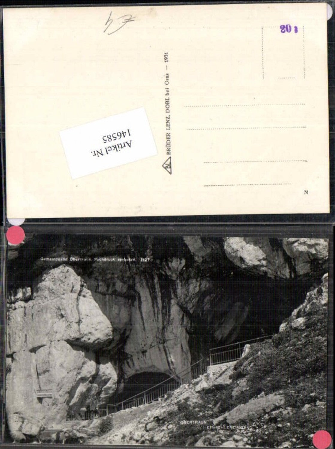 146585,Obertraun Eishöhlenwand Eingang