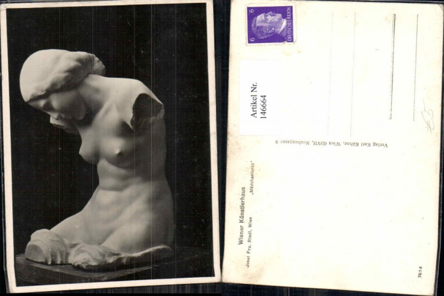 146664,Wiener Künstlerhaus 7814 Josef Franz Riedl Mädchentorso