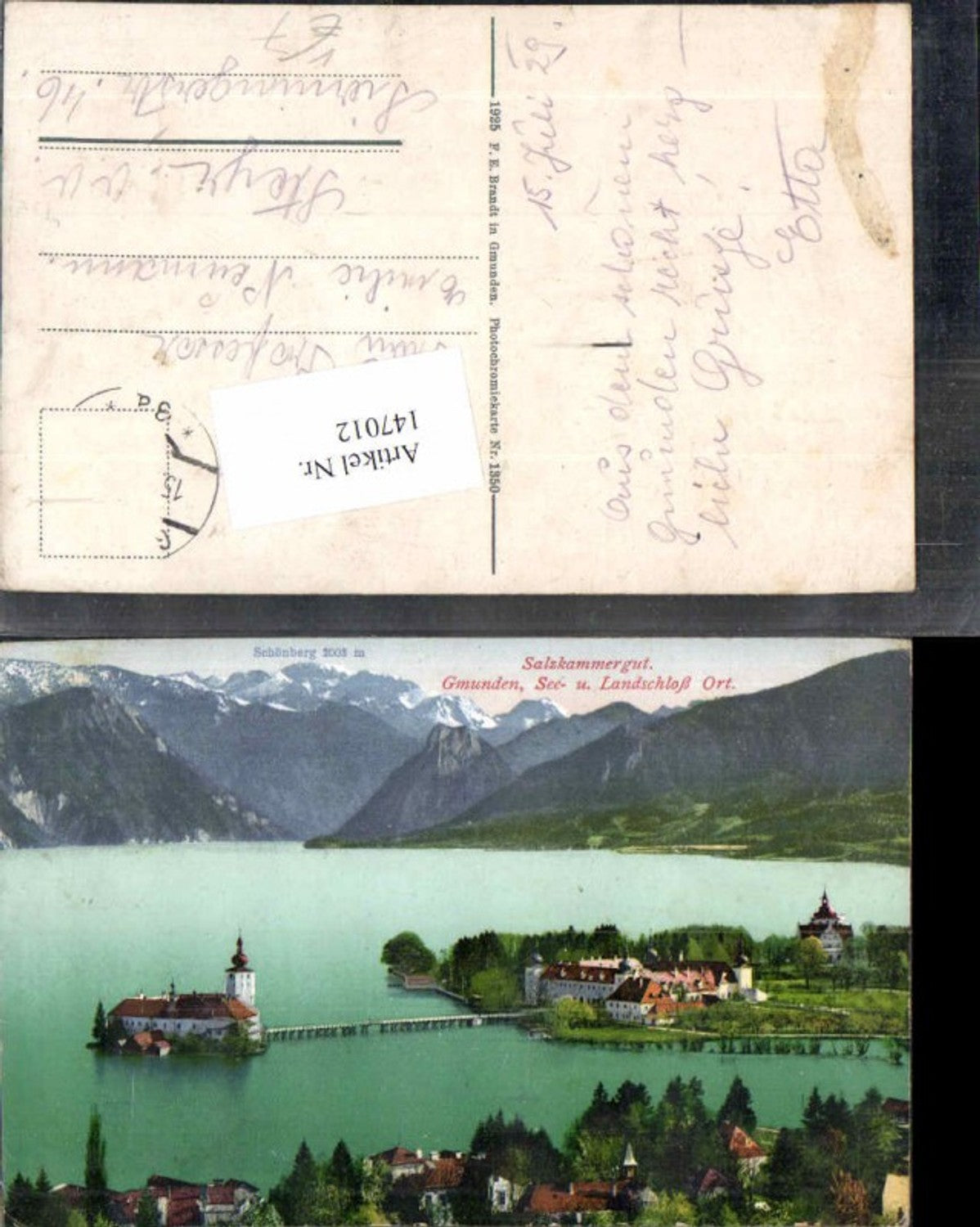 147012,Gmunden am Traunsee Schloss Orth Ort Brandt 1350