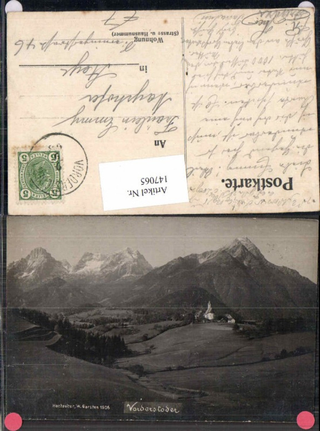 147065,Fotokarte Vorderstoder 1905 Tolle AK selten