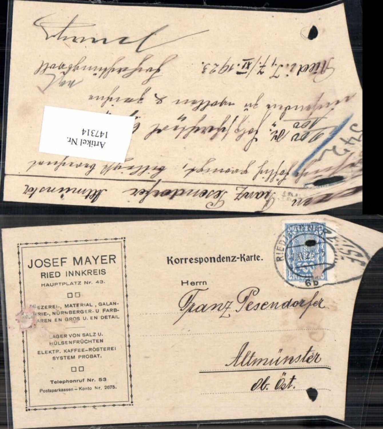 Alte Ansichtskarte – Old Postcard