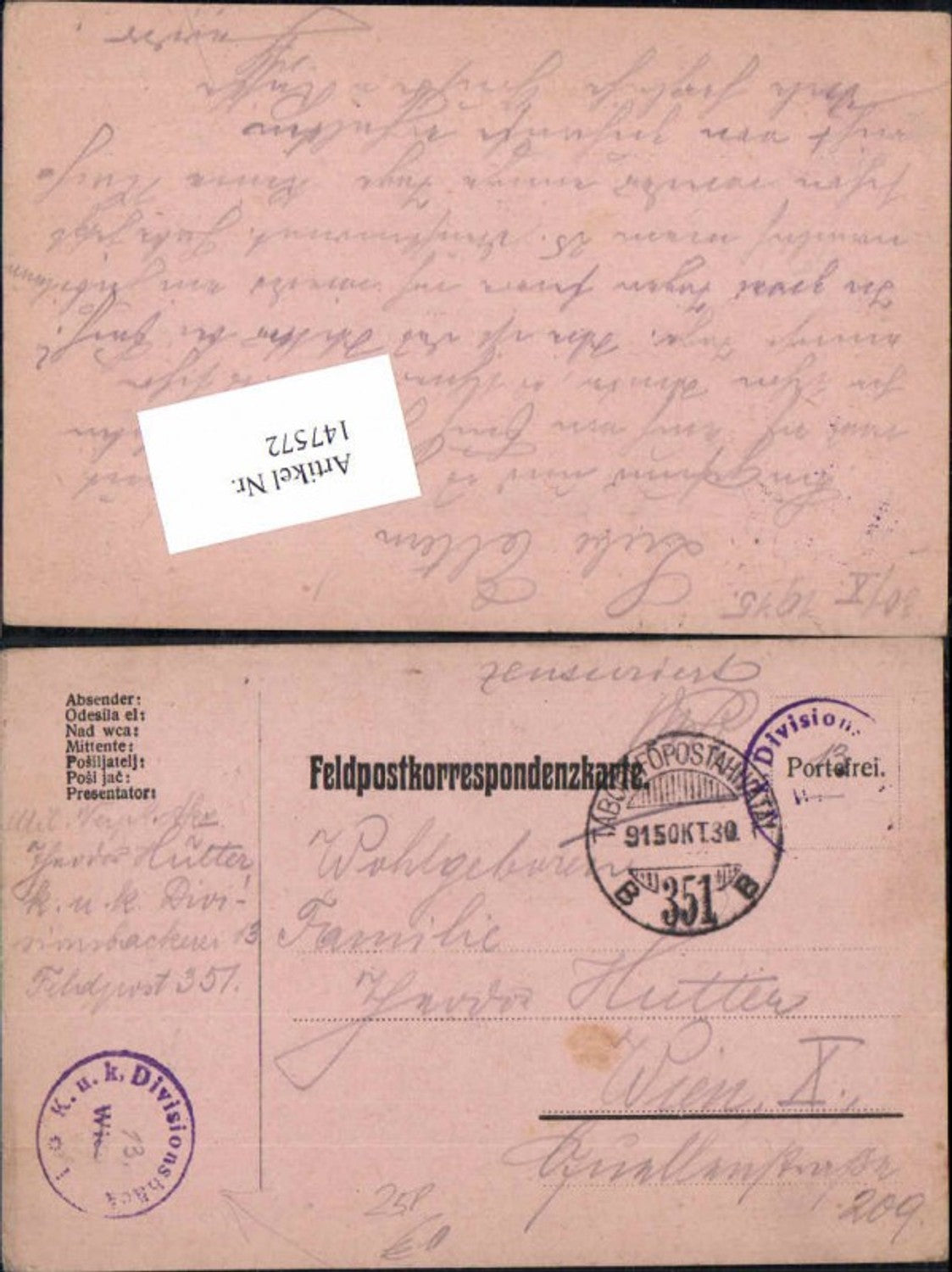 Alte Ansichtskarte – Old Postcard