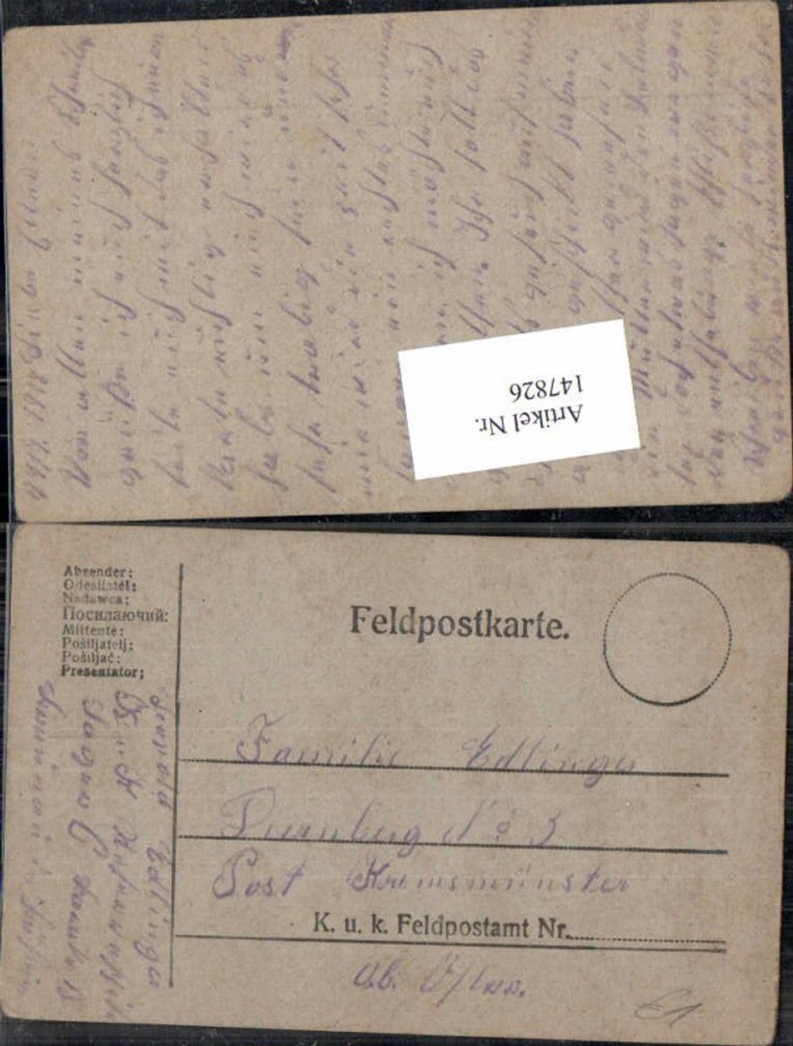 Alte Ansichtskarte – Old Postcard