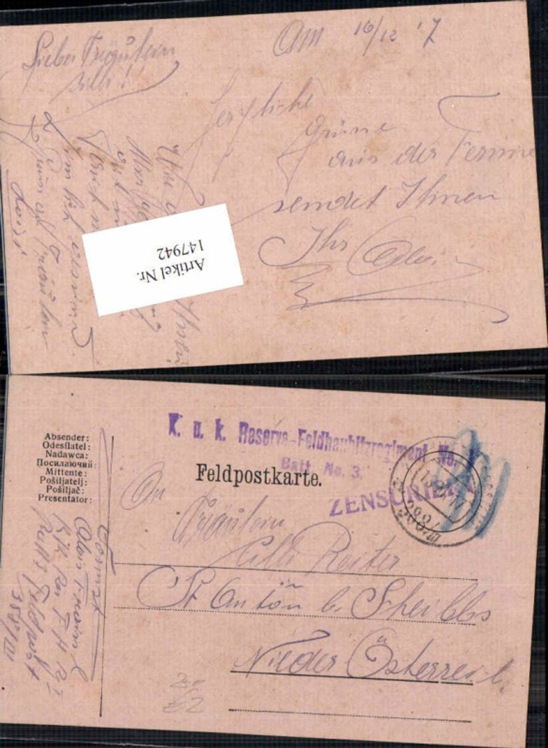Alte Ansichtskarte – Old Postcard