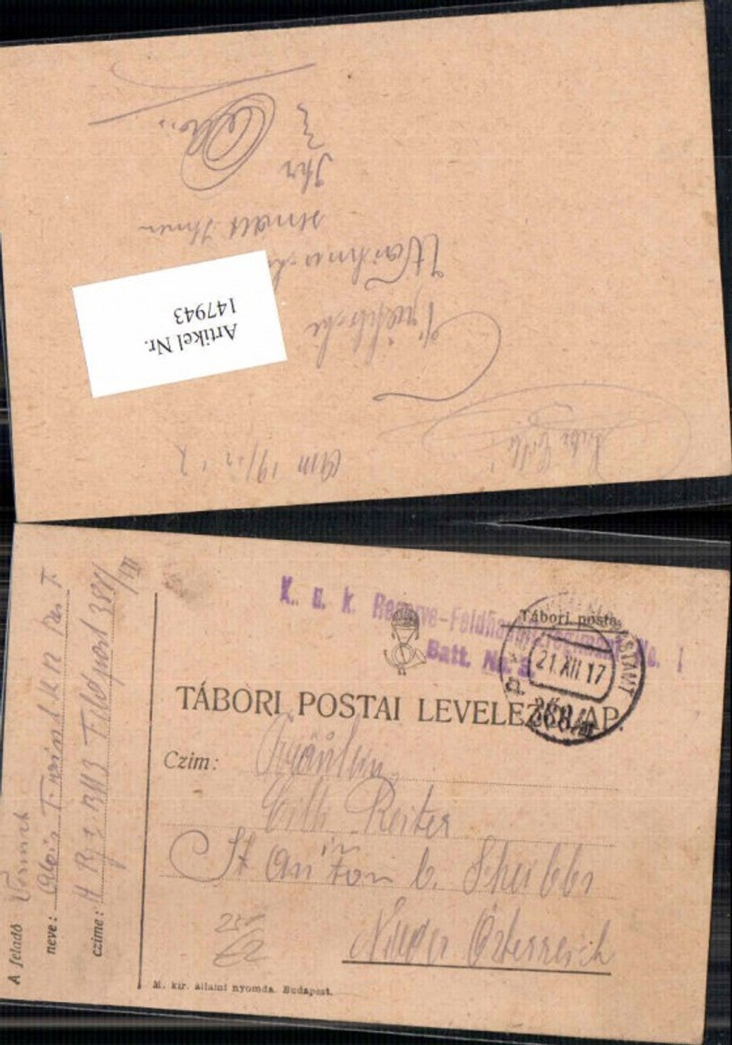 Alte Ansichtskarte – Old Postcard