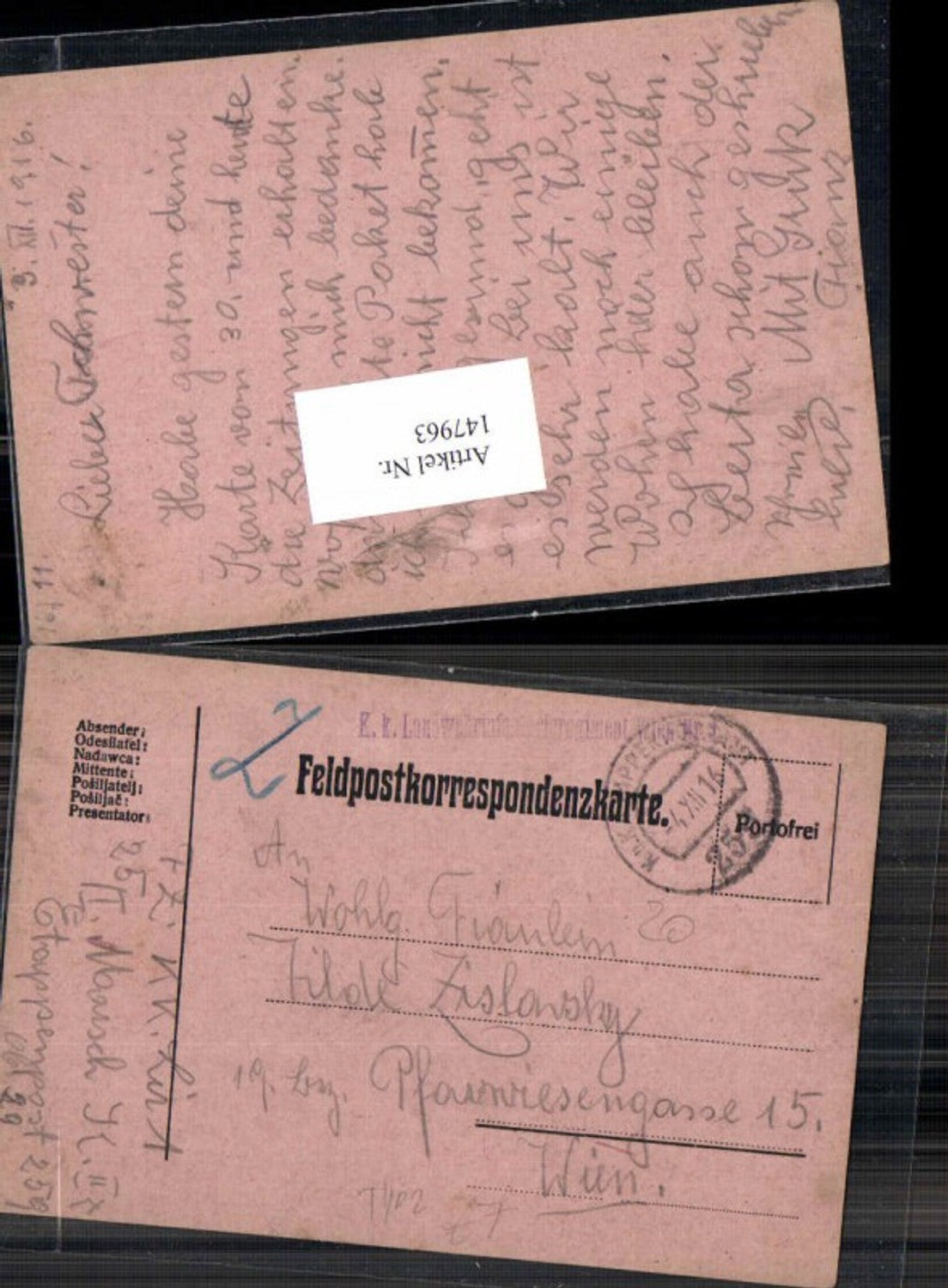 Alte Ansichtskarte – Old Postcard