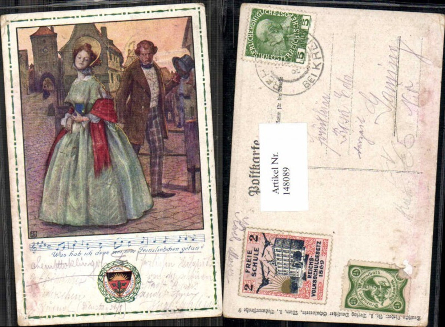 148089,Dt Schulverein Deutsche Lieder 1 Motiv Krems Wegscheid