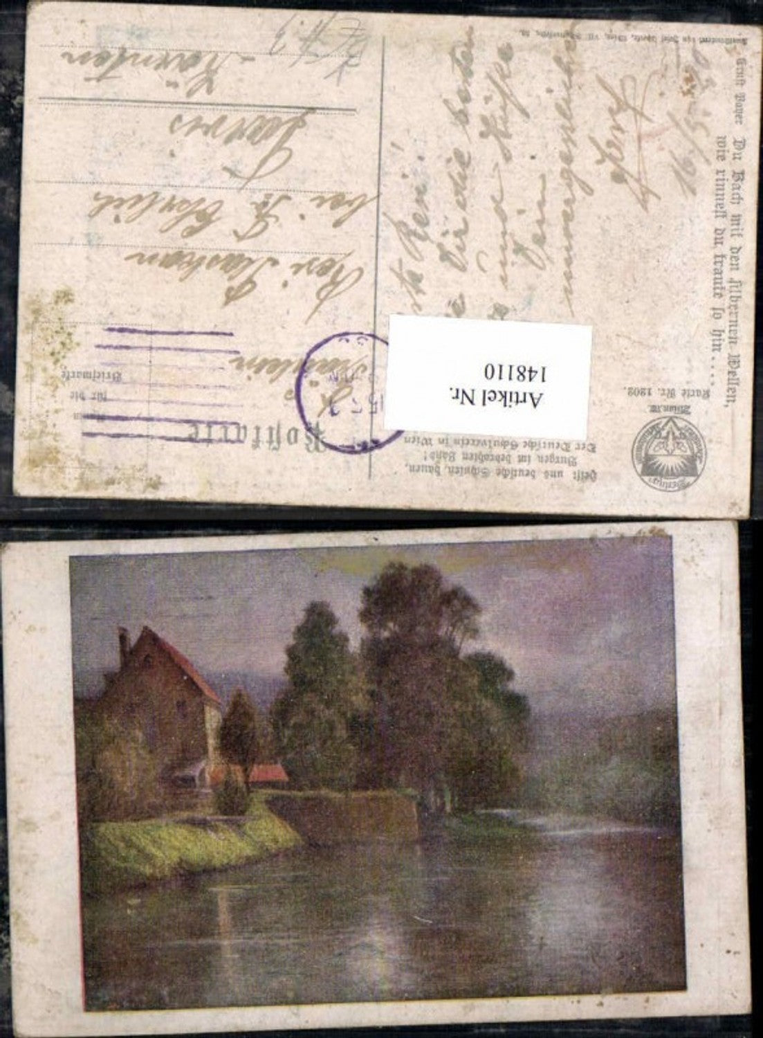 148110,Dt Schulverein 1202 Ernst Payer Bach m. silbernen Wellen